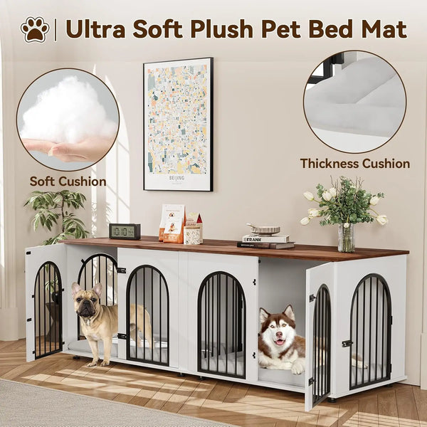 Elegant Dual Dog Crate Furniture